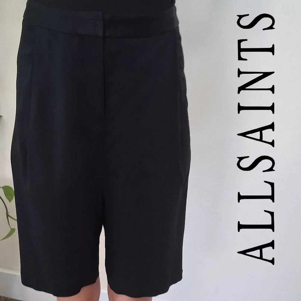 All Saints Black Skirt Shorts